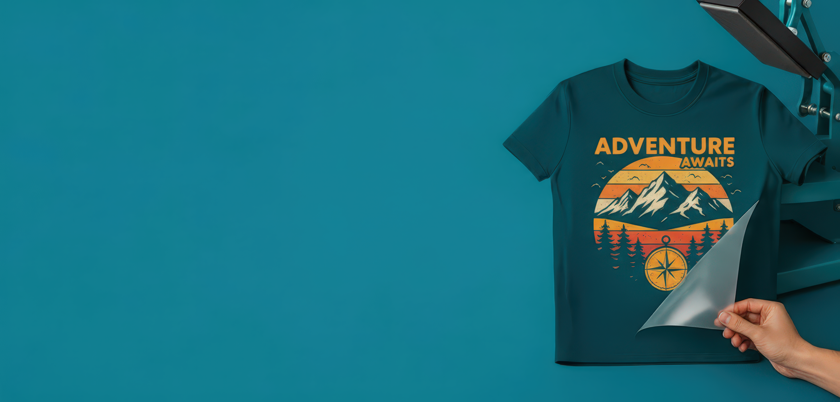 DTF transfer being peeled from shirt – Full Resolution Transfers